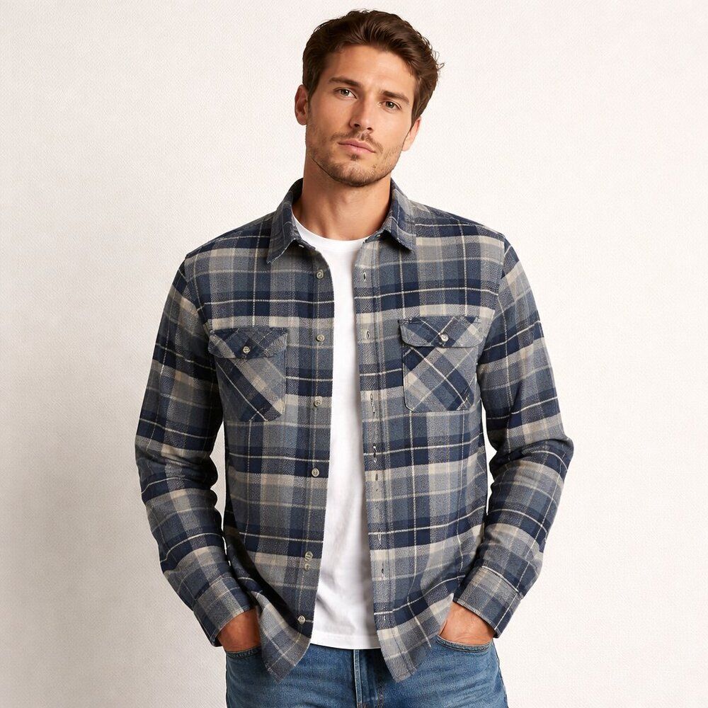 Brixton Bowery Plaid Flannel Button Down Shirt Men’s M Standard Fit